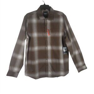5.11 Tactical Igor Plaid Shirt Men's Medium Dark Earth Brown‎ Long Sleeve NEW